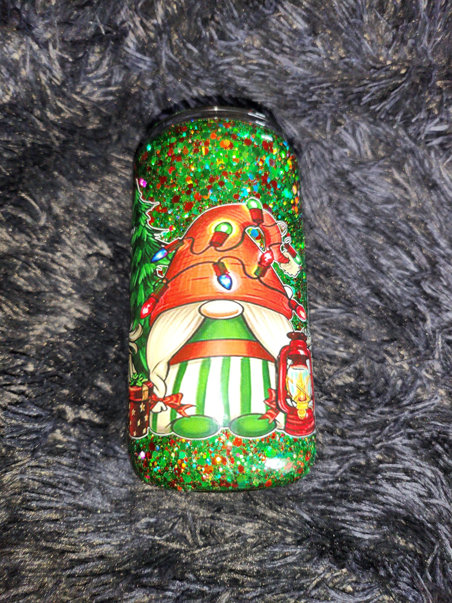 RTS - Christmas Gnomes SNOW GLOBE 16oz Glass Tumbler